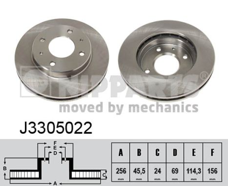 NIPPARTS Első féktárcsa J3305022_NIP