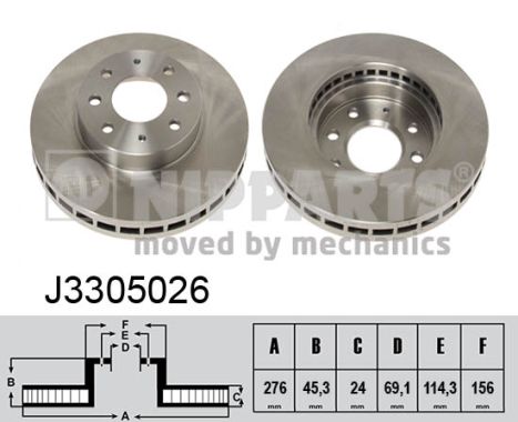 NIPPARTS Első féktárcsa J3305026_NIP