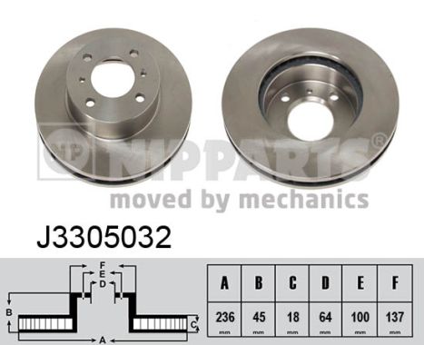 NIPPARTS Első féktárcsa J3305032_NIP