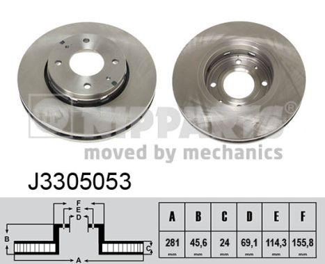 NIPPARTS Első féktárcsa J3305053_NIP