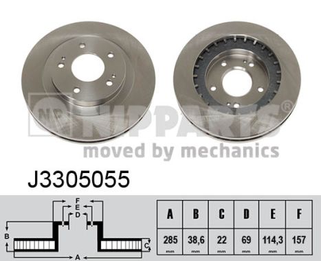 NIPPARTS Első féktárcsa J3305055_NIP