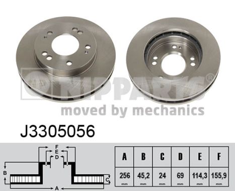 NIPPARTS Első féktárcsa J3305056_NIP