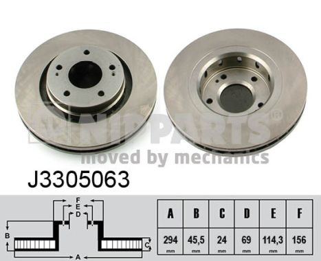 NIPPARTS Féktárcsa, mind J3305063_NIP