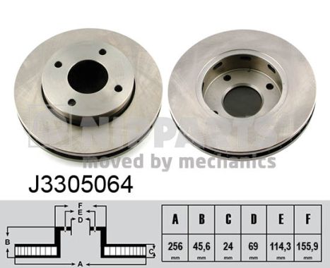 NIPPARTS Első féktárcsa J3305064_NIP