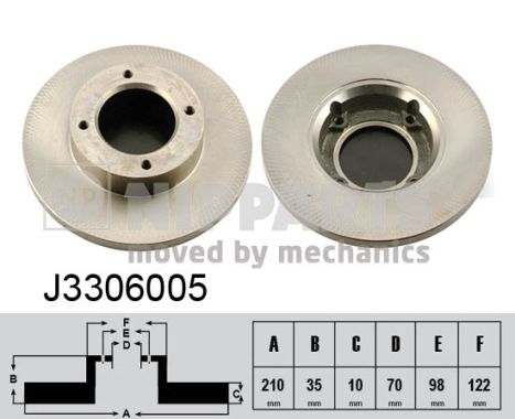 NIPPARTS Első féktárcsa J3306005_NIP