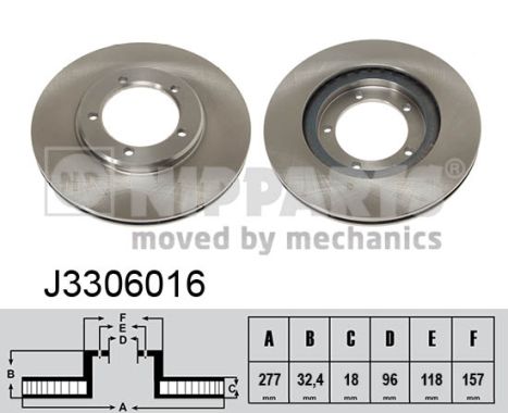 NIPPARTS Első féktárcsa J3306016_NIP