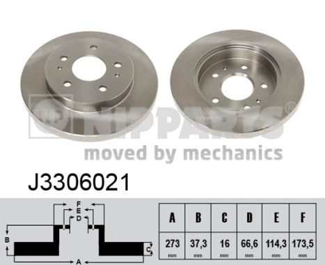 NIPPARTS Első féktárcsa J3306021_NIP