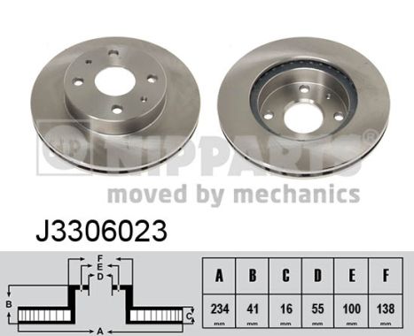 NIPPARTS Első féktárcsa J3306023_NIP