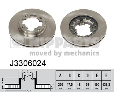 NIPPARTS Első féktárcsa J3306024_NIP