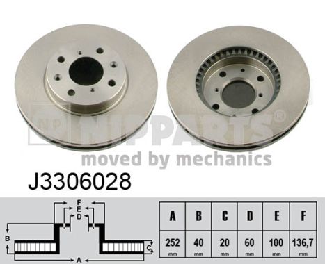 NIPPARTS Első féktárcsa J3306028_NIP