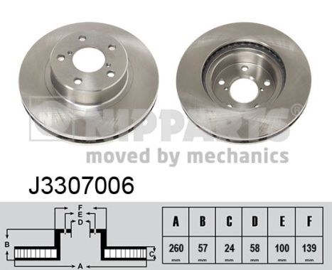 NIPPARTS Első féktárcsa J3307006