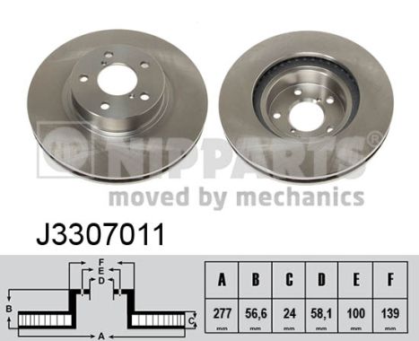 NIPPARTS Első féktárcsa J3307011_NIP