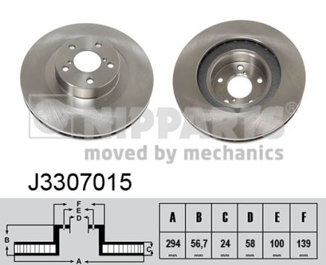 NIPPARTS Első féktárcsa J3307015_NIP