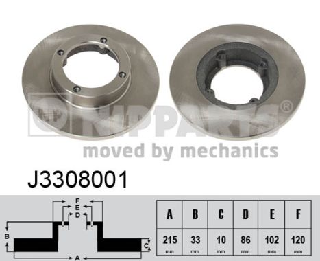 NIPPARTS Első féktárcsa J3308001_NIP