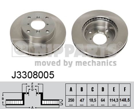 NIPPARTS Első féktárcsa J3308005_NIP