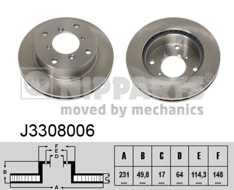 NIPPARTS Első féktárcsa J3308006_NIP