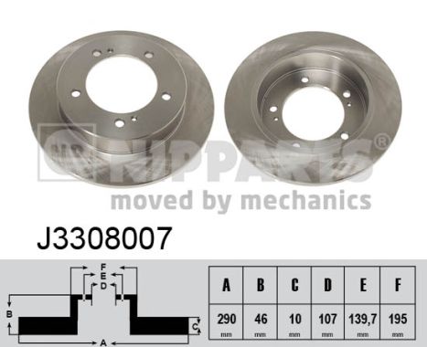 NIPPARTS Első féktárcsa J3308007_NIP