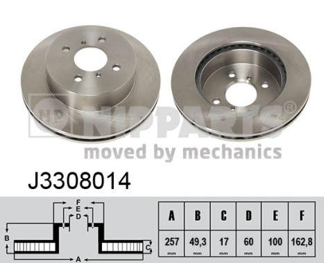 NIPPARTS Első féktárcsa J3308014_NIP