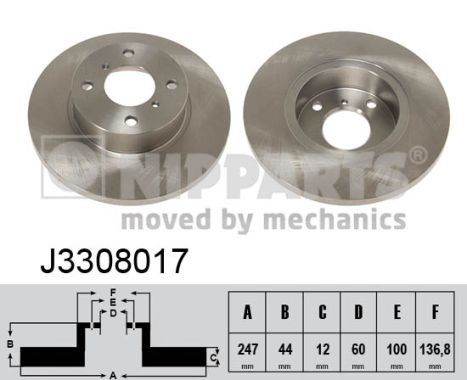 NIPPARTS Első féktárcsa J3308017_NIP