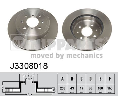 NIPPARTS Első féktárcsa J3308018_NIP