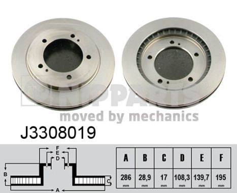 NIPPARTS Első féktárcsa J3308019_NIP