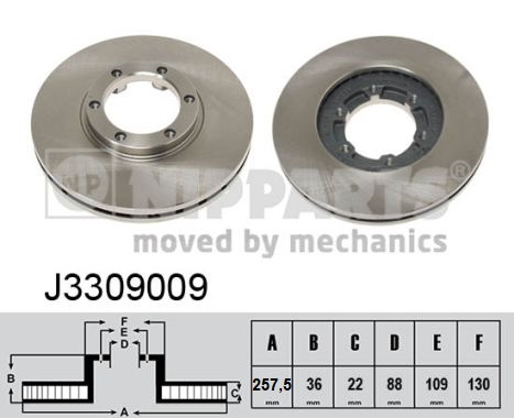 NIPPARTS Első féktárcsa J3309009_NIP