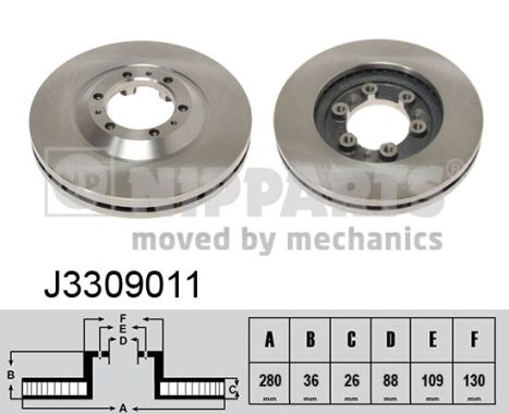 NIPPARTS Első féktárcsa J3309011_NIP