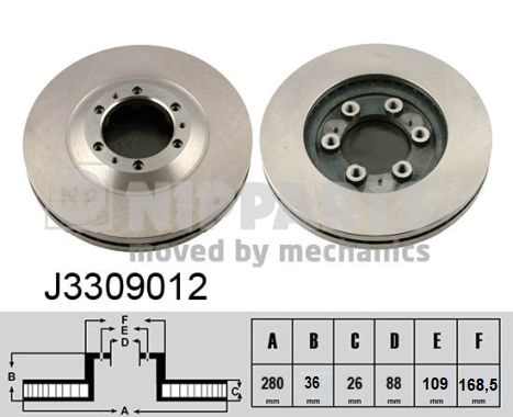 NIPPARTS Első féktárcsa J3309012_NIP