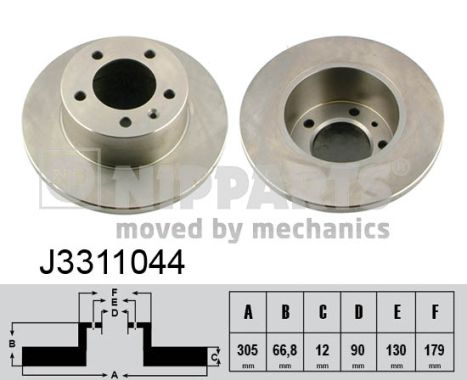 NIPPARTS Hátsó féktárcsa J3311044_NIP