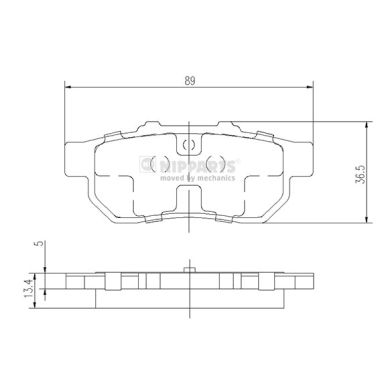 NIPPARTS Fékbetét, mind J3614007_NIP