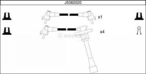 NIPPARTS Gyújtókábel készlet J5382020_NIP