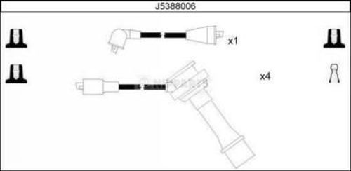 NIPPARTS Gyújtókábel készlet J5388006_NIP