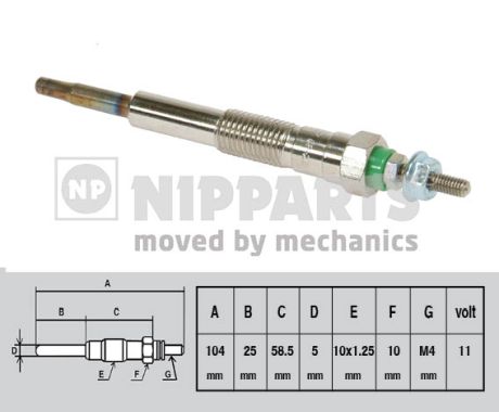 NIPPARTS Izzítógyertya J5712013_NIP