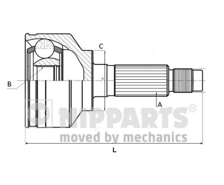 NIPPARTS Féltengelycsukló készlet N2820325_NIP