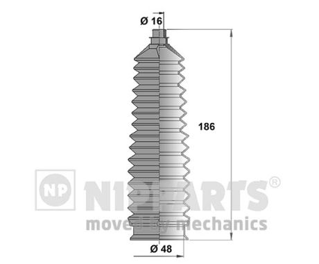 NIPPARTS Kormánymű porvédő N2840307_NIP