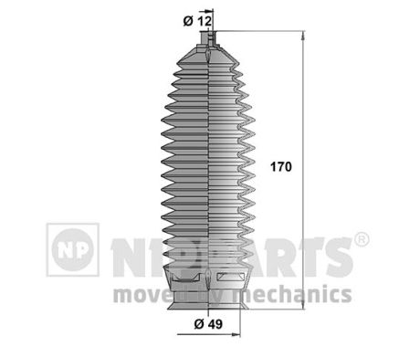 NIPPARTS Kormánymű porvédő készlet N2840507_NIP