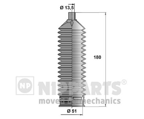 NIPPARTS Kormánymű porvédő készlet N2840509_NIP