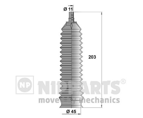 NIPPARTS Kormánymű porvédő N2840903_NIP