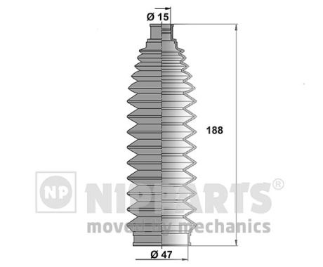 NIPPARTS Kormánymű porvédő N2841032_NIP