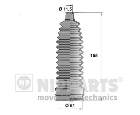 NIPPARTS Kormánymű porvédő készlet N2841035_NIP