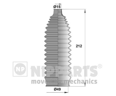 NIPPARTS Kormánymű porvédő készlet N2842044_NIP