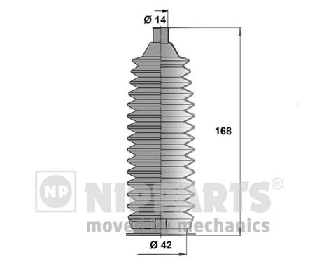 NIPPARTS Kormánymű porvédő készlet N2848006_NIP