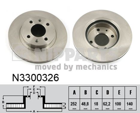 NIPPARTS Első féktárcsa N3300326_NIP