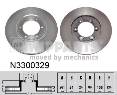 NIPPARTS Első féktárcsa N3300329_NIP