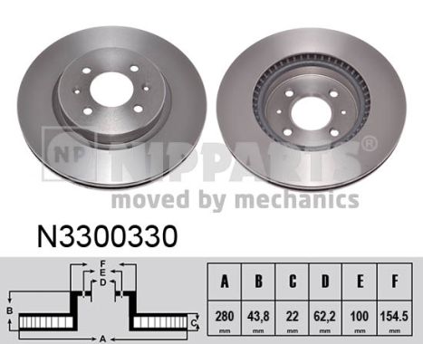 NIPPARTS Első féktárcsa N3300330_NIP