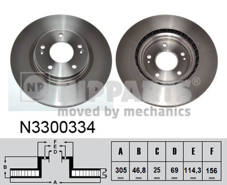 NIPPARTS Első féktárcsa N3300334_NIP