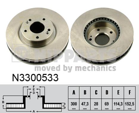 NIPPARTS Első féktárcsa N3300533_NIP