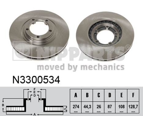 NIPPARTS Első féktárcsa N3300534_NIP