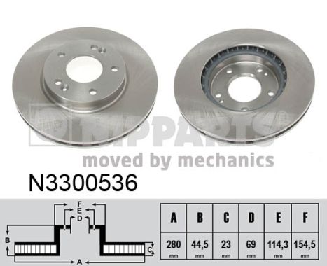 NIPPARTS Első féktárcsa N3300536_NIP