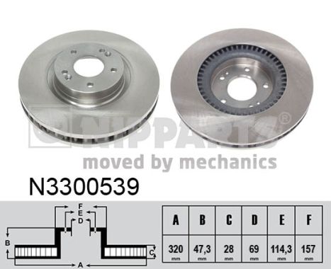 NIPPARTS Első féktárcsa N3300539_NIP